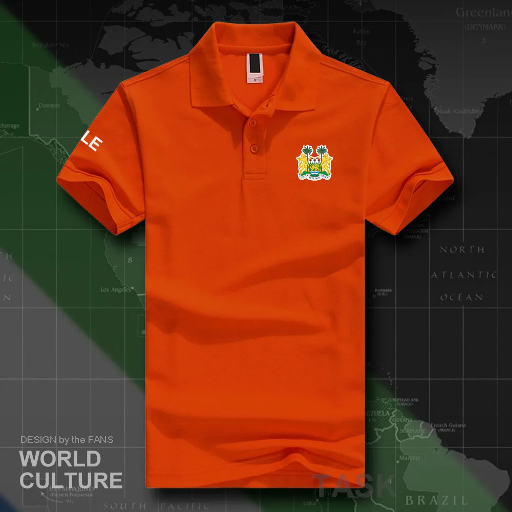 Sierra Leone Leonean Sl Sle Polo Shirts Men Short Sleeve White Brands
