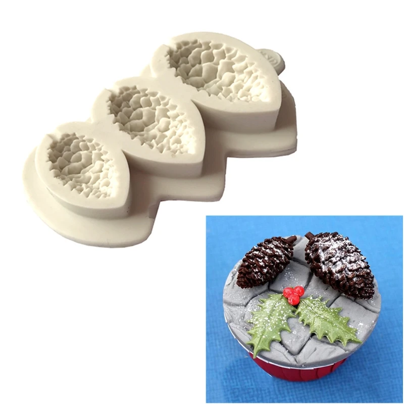 Buy 1PC Pine Cone Shaped Fondant Silicone Mold DIY Cake Baking Tool Sugar Cake