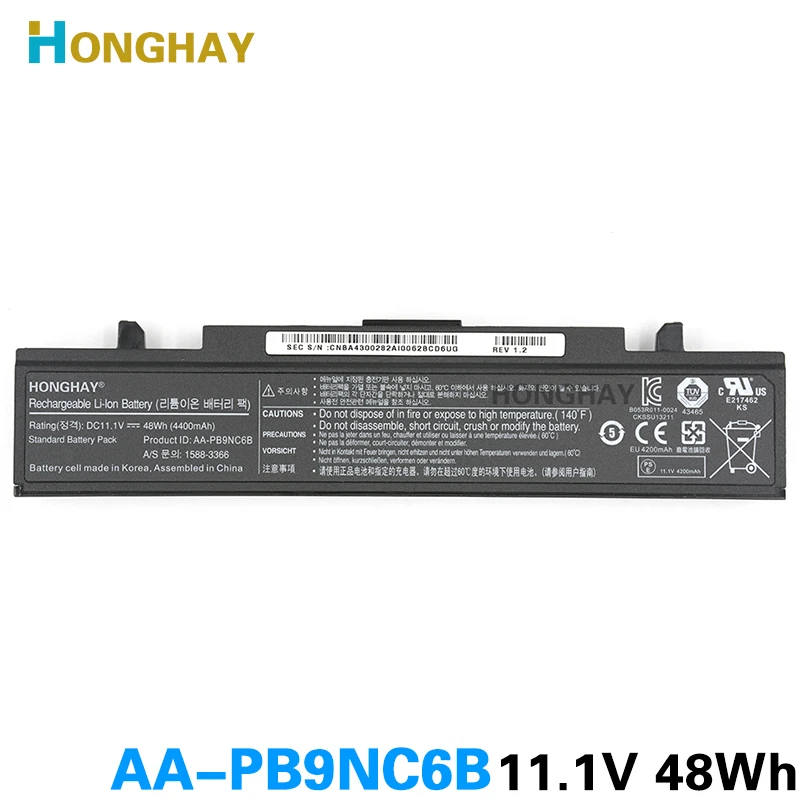 HONGHAY AA-PB9NC6B Аккумулятор для ноутбука Samsung PB9NS6B PB9NC6B R580 Q460 R468 R525 R429 300e4a RV511 R528 RV420 RV508 355v5c R428