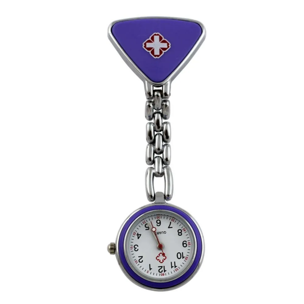 Clip Nurse Doctor Pendant Pocket Quartz Red Cross Brooch Nurses Watch