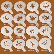 Barista капучино Шаблоны искусства из нержавеющей стали кофе Форма для гирлянды печати формы искусства шаблон кекс декоративный десерт