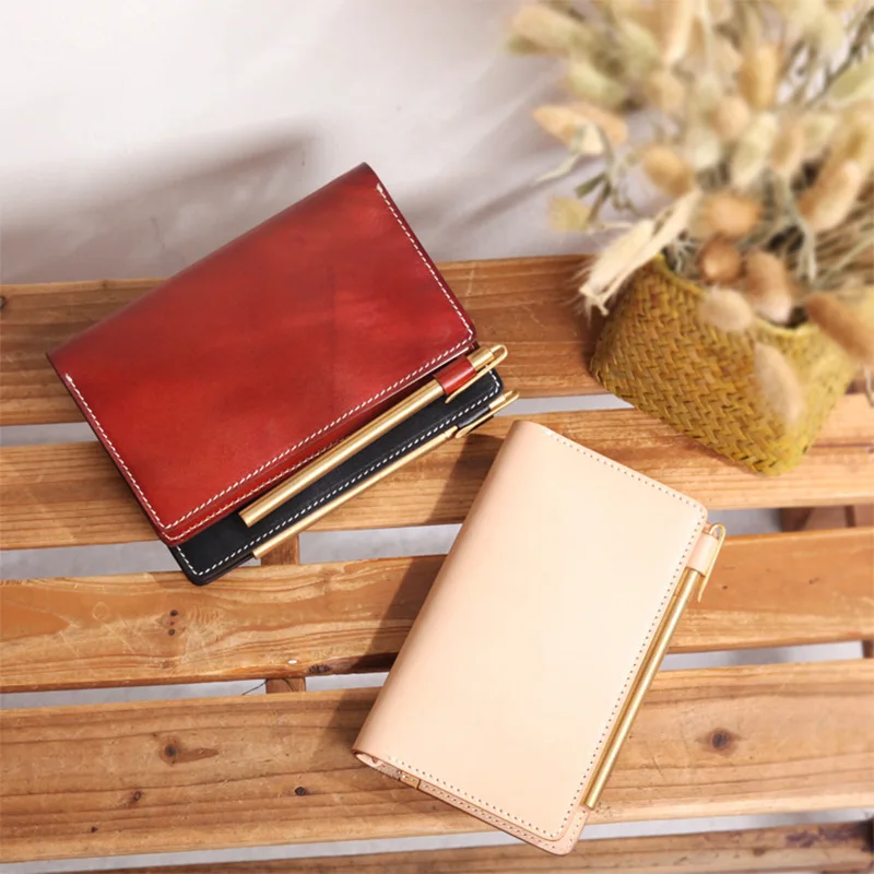 

Handmade vegetable tanned leather cowhide leather journal sketchbook notebook multi-function activity inside page notebook