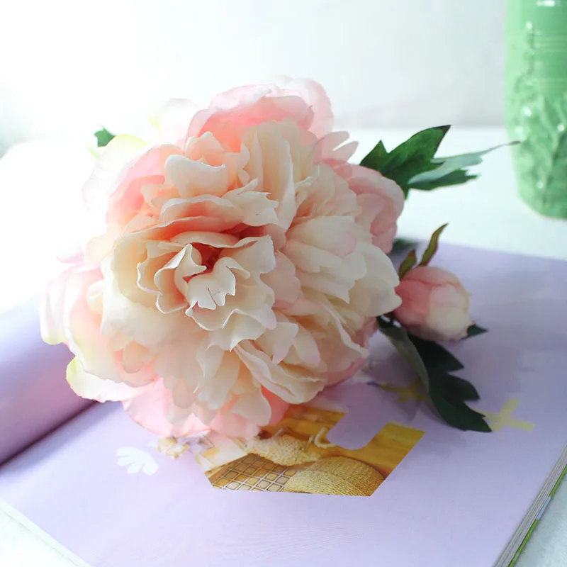 Silk peonies roses artificial flowers  (27)
