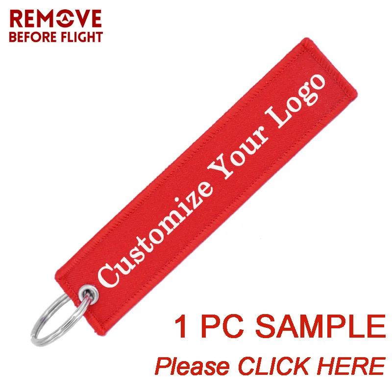 Fashion Jewelry Customized Key Chain llaveros  Safety Label Embroidery Customize Keychain Key Rings OEM Aviation Gift Keychain SAMPLE