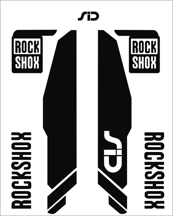 2 фото/набор ROCKSHOX sid вилка наклейки Передняя вилка для велосипеда наклейки MTB Велосипедная вилка наклейки на велосипед гоночные велосипедные наклейки - Цвет: Black sticker