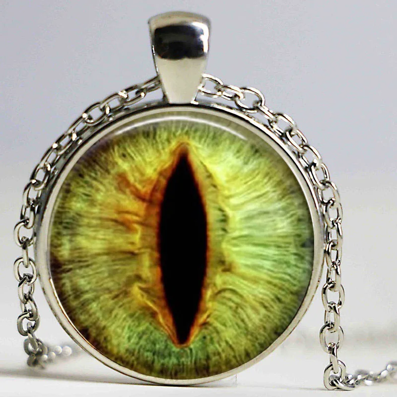 Wholesale Glass Dome Pendant Dragon Eye Pendant Charm Necklace, Cats Eye Necklace, Jewelry