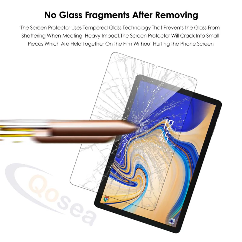 Закаленное стекло Qosea для samsung Galaxy Tab S4 10,5 T830 T835 T837, защита экрана, тонкая прозрачная пленка для Tab S4 10,5