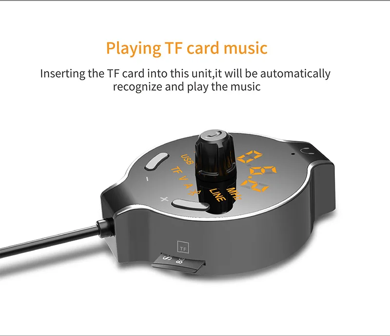 FM трансмиттер Elistooop с Bluetooth модулятор 2 порта быстрая зарядка 3 0 зарядное