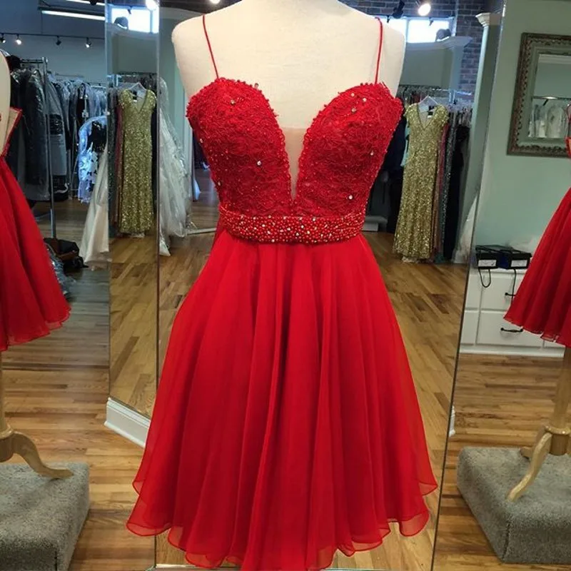 vestido para festa vermelho curto