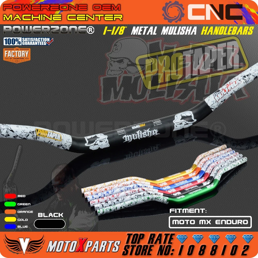 Motorcycle Handlebar Metal Mulisha Pro Taper Fat Bar 11/8" Pit Bike