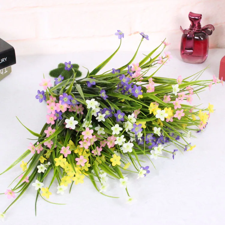 Artificial Orchid Flower Small Silk Flowers 5 Colors Decoration Flower