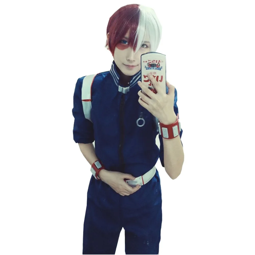 

2018 New Style My Hero Academia Boku no Hero Academia Shouto shoto Todoroki Cosplay Costume Full Set With Wig And Bracelet