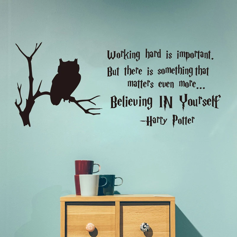 Working Hard Is Important Harry Potter Quote Wall Decal Vinyl Hp14 Harry Window Inscription Decor - Aliexpress