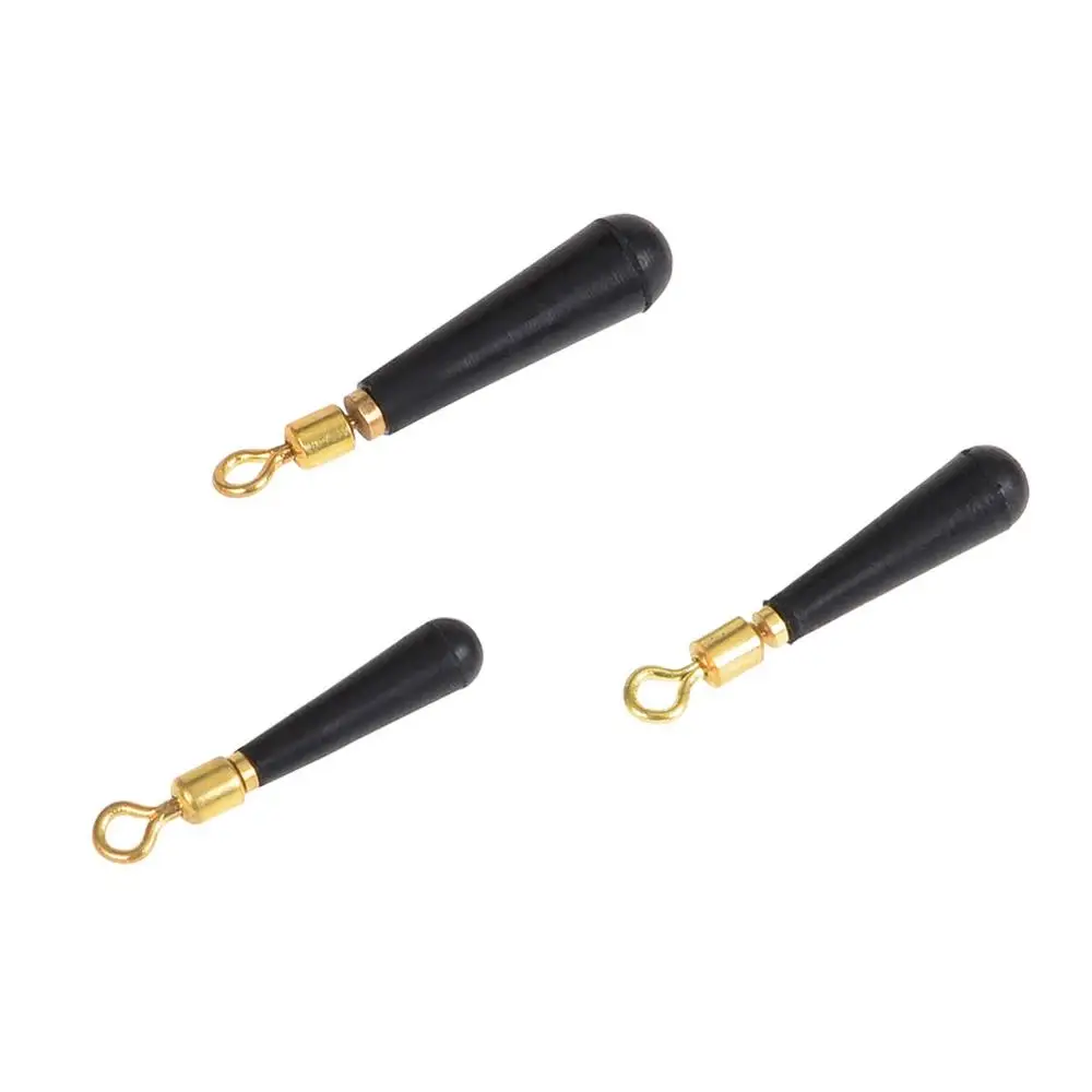 100 قطعة/الحقيبة الصيد تعويم بقية 360-درجة للتدوير المعادن المطاط الانجراف بوبر كتلة اكسسوارات