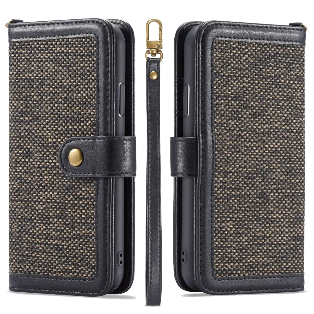 

Full Protective Phone Case for iPhone 6 7 8 Plus Flip Magnet Wallet Removable Cover for iPhone X XR XS Max Card Slots Capa Coque