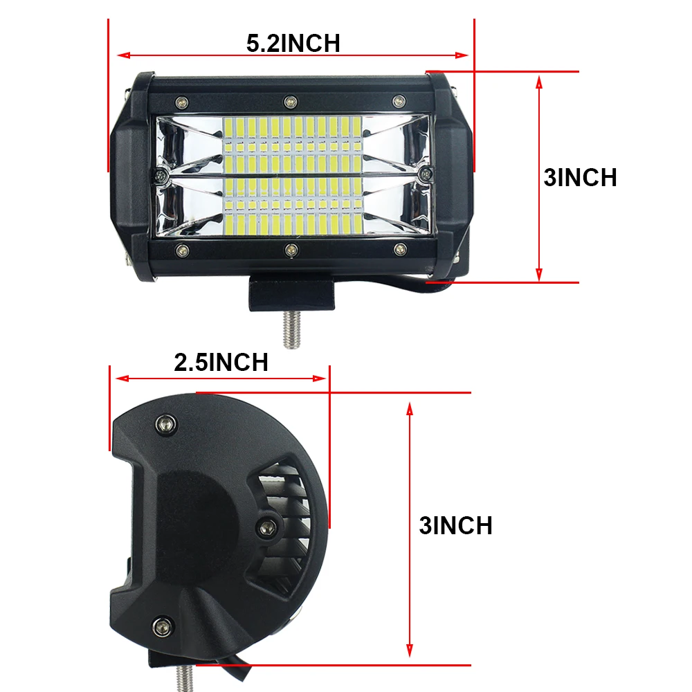 Рабочий свет внедорожный 4X4 внедорожный 72 Вт " Led бар автомобильные аксессуары 24 в 12 В мотоциклетные фары дальнего света для грузовика авто аксессуары Ledbar