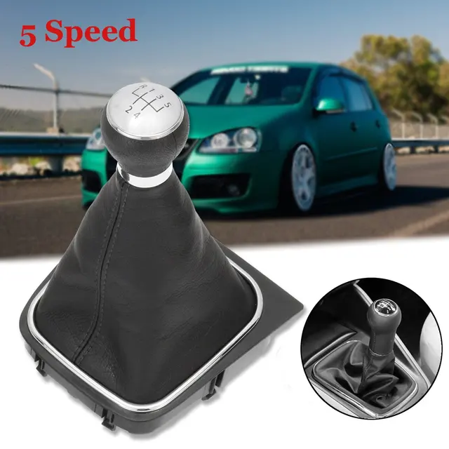 US $8.99 56 Speed Manual Gear Shift Knob Gaiter Boot Cover For VW GOLF MK5 20032009 PLUS MK5 20052009 MK6