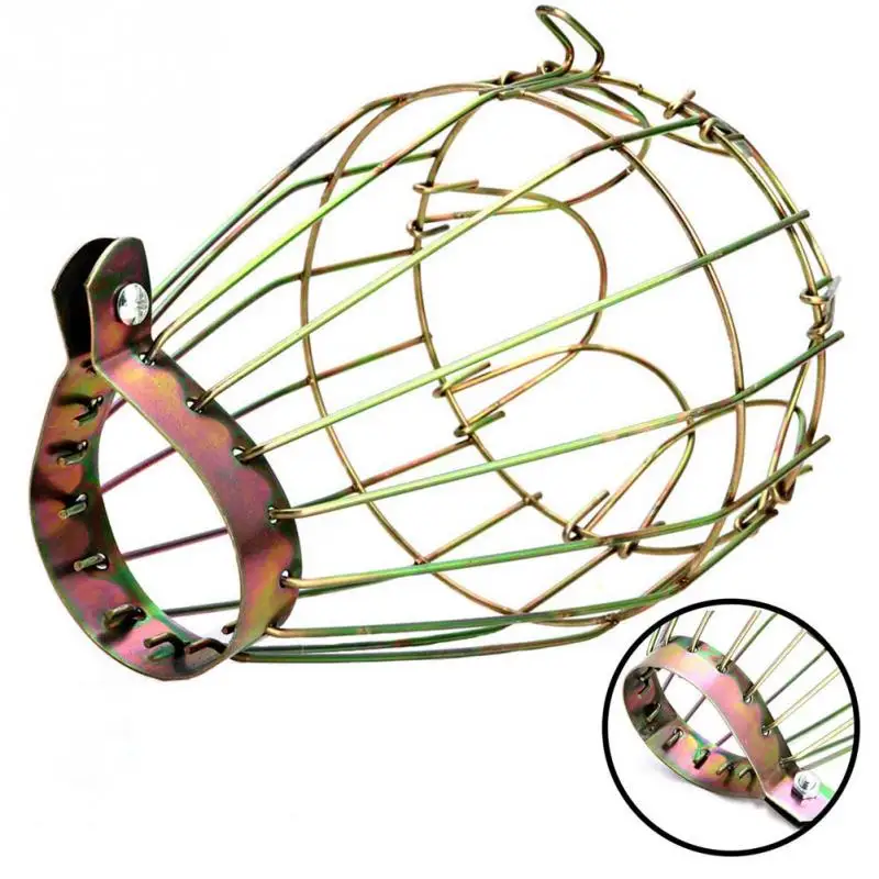 Industrial Iron Wire Bulb Guards Clamp Metal Lamp Cage Trouble Light