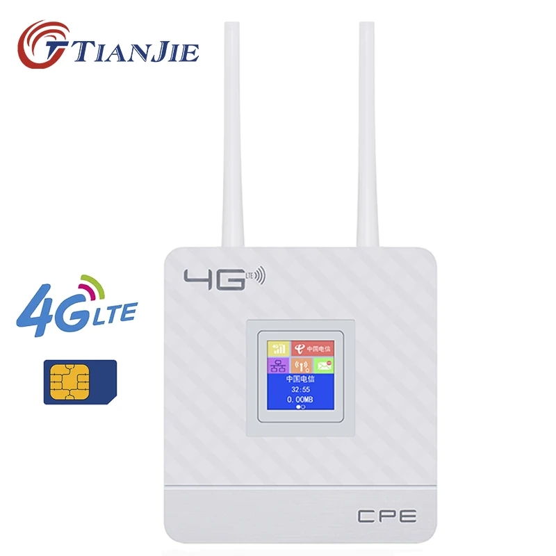 TIANJIE CPE903 1 x RJ45 WAN/LAN Port Home 3G 4G 2 External Antennas WIFI ROUTER CPE wireless router with and 1 sim card slot TIANJIE CPE903 1 x RJ45 WAN/LAN Port Home 3G 4G 2 External Antennas WIFI ROUTER CPE wireless router with and 1 sim card slot