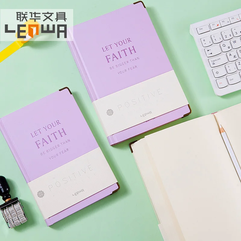 

LENWA Faith Series Creative Hard Surface Notebook Simple Business Student Thick Notepad 1PCS