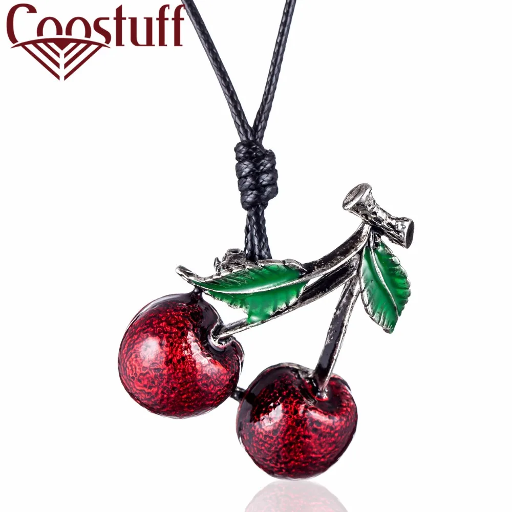 

Wholesale Women Jewelry Cherry Pendant Vintage necklaces & pendants women collares mujer choker kolye bijoux femme