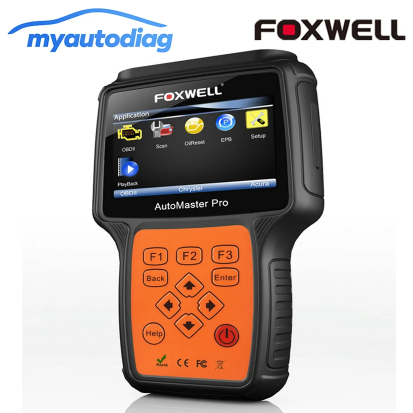 Диагностический сканер Foxwell NT614 OBD2 четыре системы для двигателя ABS SRS подушка