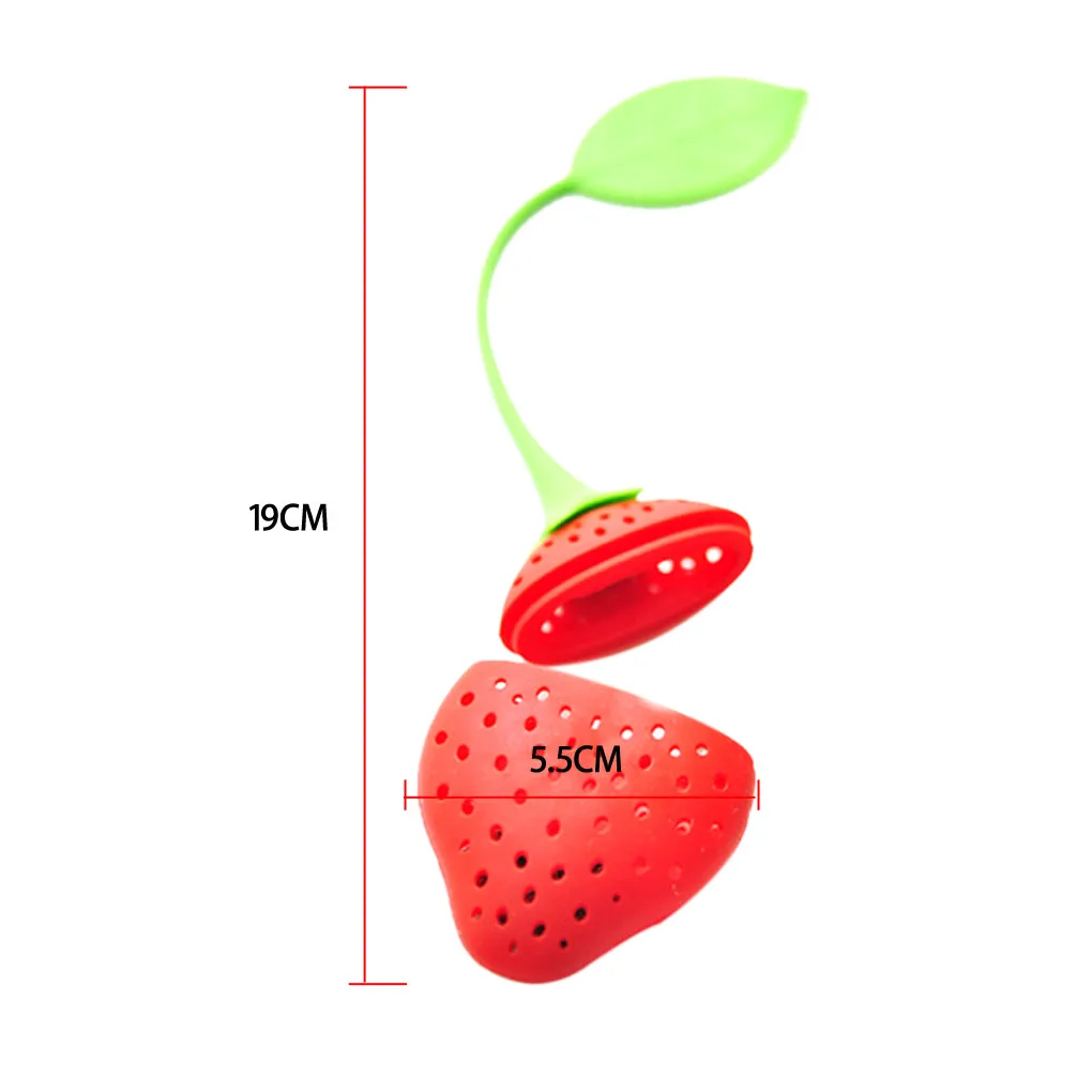 2 шт., чайный заварник с клубникой из нержавеющей стали, чайный шар, ситечко для заваривания, травяной фильтр для специй, кухонные инструменты