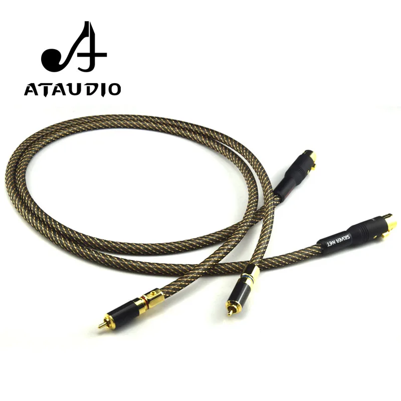 Кабель ATAUDIO Hifi XLR Мама папа RCA Hi end посеребренный кабель 2XLR 2RCA с позолоченными
