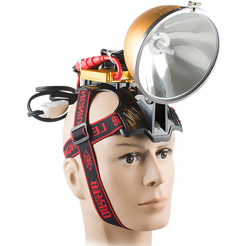 US $51.13 Bright camping 12V 35W HID headlamp 55W fishing lamp head lamp 75W headlight 100W hunting searchlight head light xenon headlamps