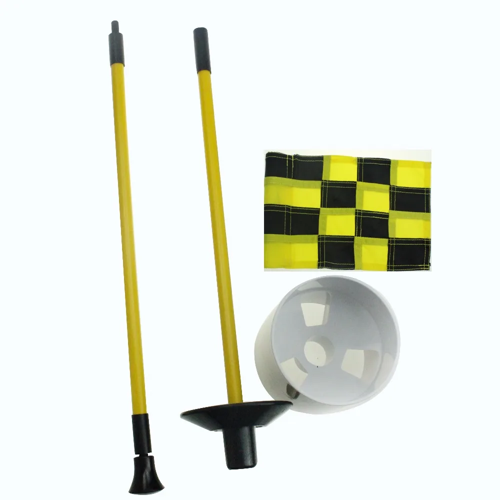 CRESTGOLF 1 مجموعة لكل حزمة الفناء الخلفي ممارسة الغولف مجموعة الغولف حفرة القطب كوب العلم عصا مخضرة Flagstick