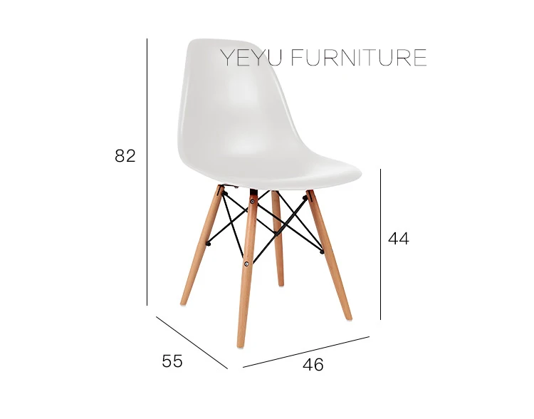 Fashiom современный Дизайн обеденный стул с деревянные ножки/Пластик классический Лофт кафе стул/Обеденная мебель Chair-2PCS много