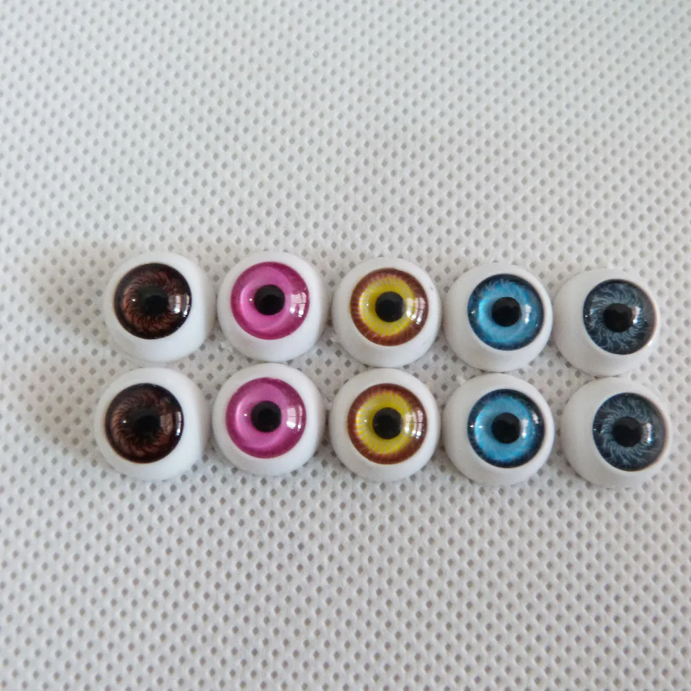 50pcs/lot 12mm Flat Back Round Plastic Toy Animal Eye Beads For Diy