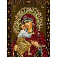 Lzaiqizg иконы, 3D Алмазная вышивка, религия, алмазная живопись, полностью квадратные стразы, картины, Алмазная мозаика Девы Марии, распродажа