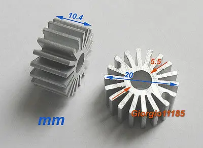 

5 pcs Mini size 0.5W - 1W Watt LED Aluminium Heatsink Round