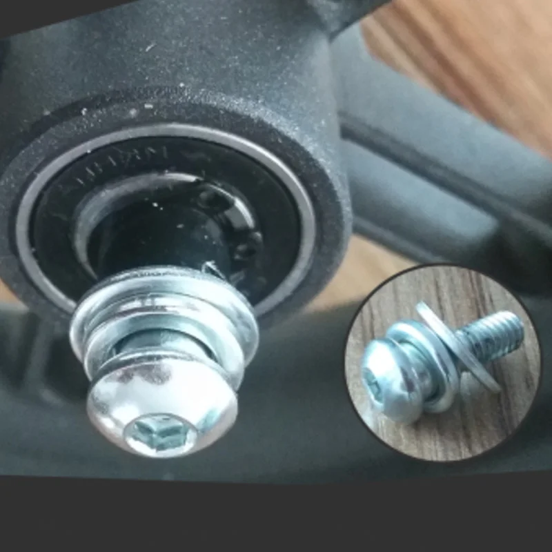 Задний моторный колесный винт для шин, гайка, колпачок, зажимной стопорный винт, замена для Xiaomi Mijia M365, Электрический скутер - Цвет: 1 rear wheel screw