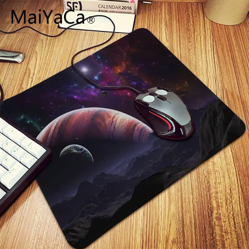 MaiYaCa космическая Вселенная Небо красивый планшет, коврик для мышки геймера игровые коврики фиксирующий край коврик для мышки с аниме клавиатура Коврик, подложка под стол - Цвет: Lock Edge 18x22cm