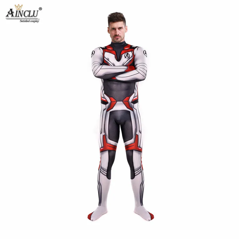 Adults Kids Avengers Endgame Quantum Realm Cosplay Costume Superhero Captain America Avengers 4 Zentai Bodysuit Suit Jumpsuit CH