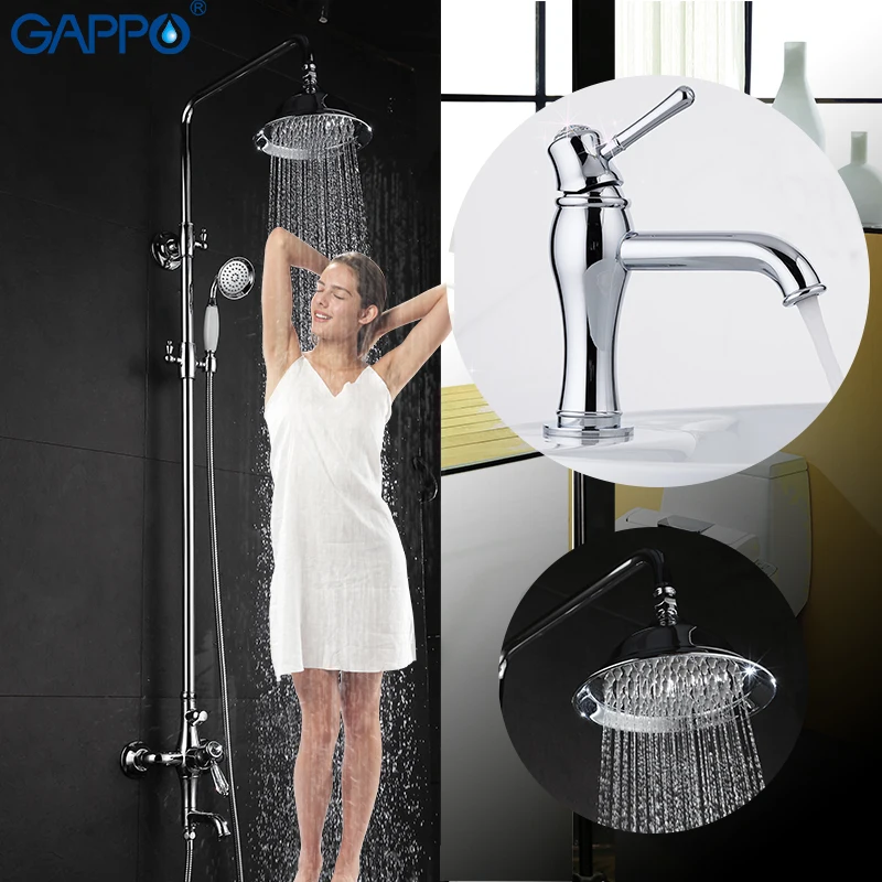 

GAPPO Shower Faucets Bathtub Faucets Top Quality bath set Bathroom mixer shower bathtub rainfall shower set Basin Faucet