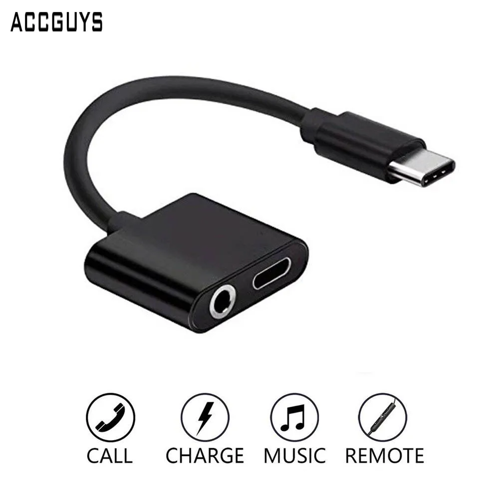 ACCGUYS 3 в 1 Type C на 5 мм кабель для наушников адаптер Pixel 2 2XL USB AUX аудио разъем Xiaomi 6 HTC U12