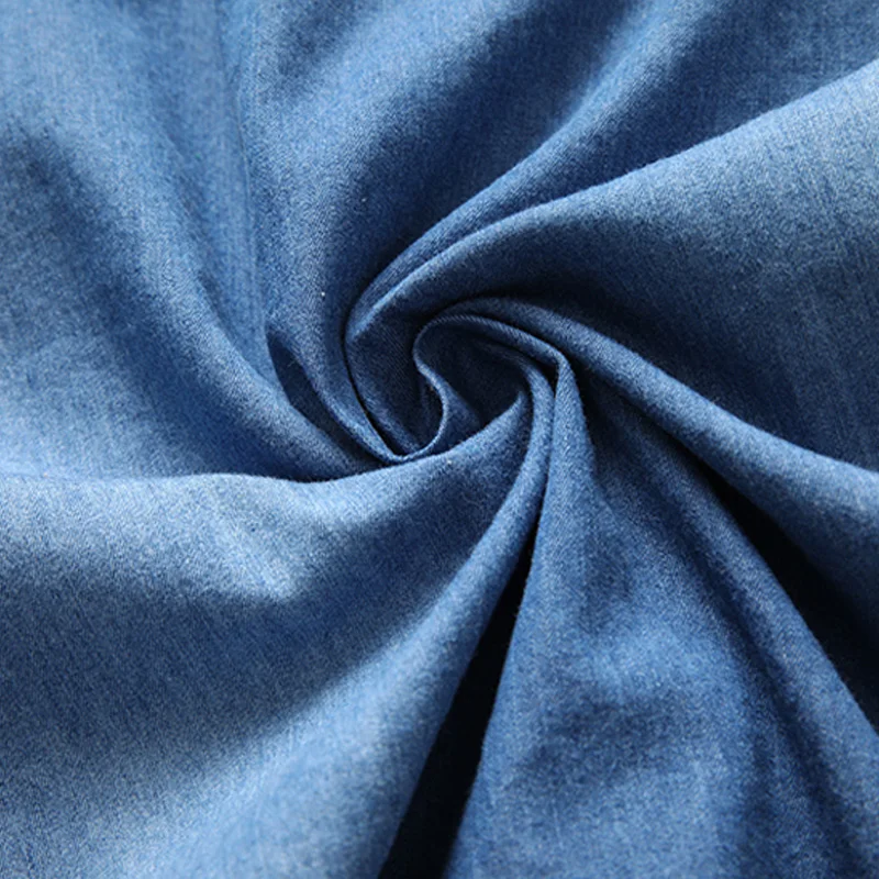 Мужские джинсовые рубашки Новая летняя Хлопковая мужская рубашка с коротким рукавом модная свободная Удобная дышащая синяя рубашка мужская одежда