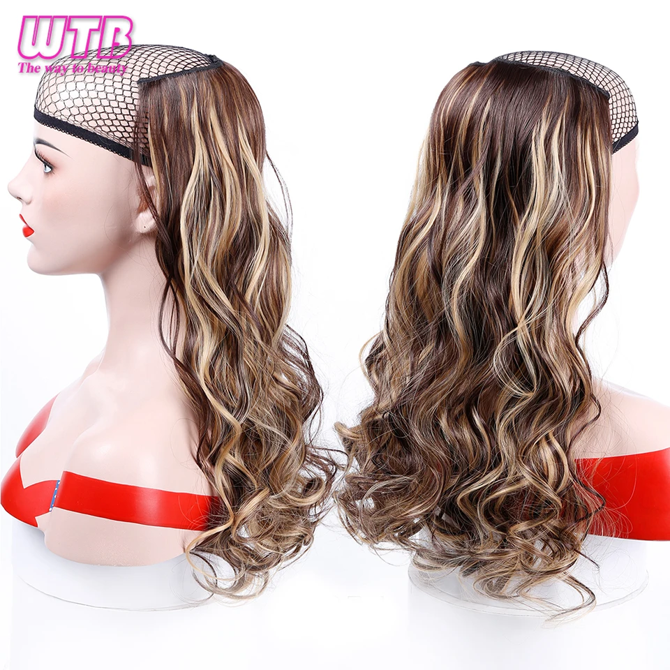 

24 Inch Sizes Long Wavy 5 Clip In Hair Extensions High Temperature Fiber Natural Synthetic Fake Hair pieces Various Colors