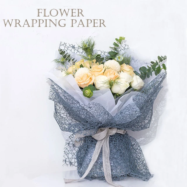 1pc Korean Style Jacquard Hollow Flower Wrapping Paper, 2 Rolls