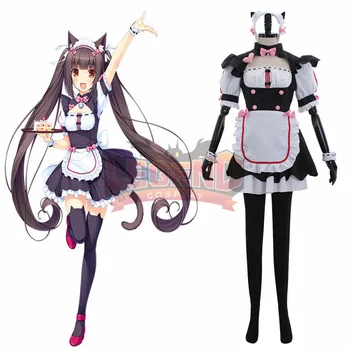 

NEKOPARA Chocola Cosplay adult costume maid derss full set all size custom made halloween costume