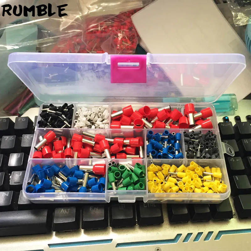 570pcs 22 6 AWG Copper Electrical Wire Connector Crimp Ferrules