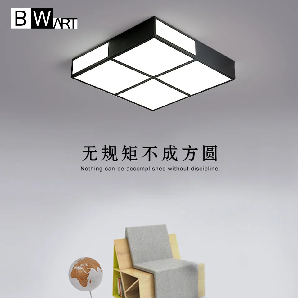 

BWART Modern chandelier led lighting Remote Round Square Ceiling chandelier lamp fixture for dining living room bedroom