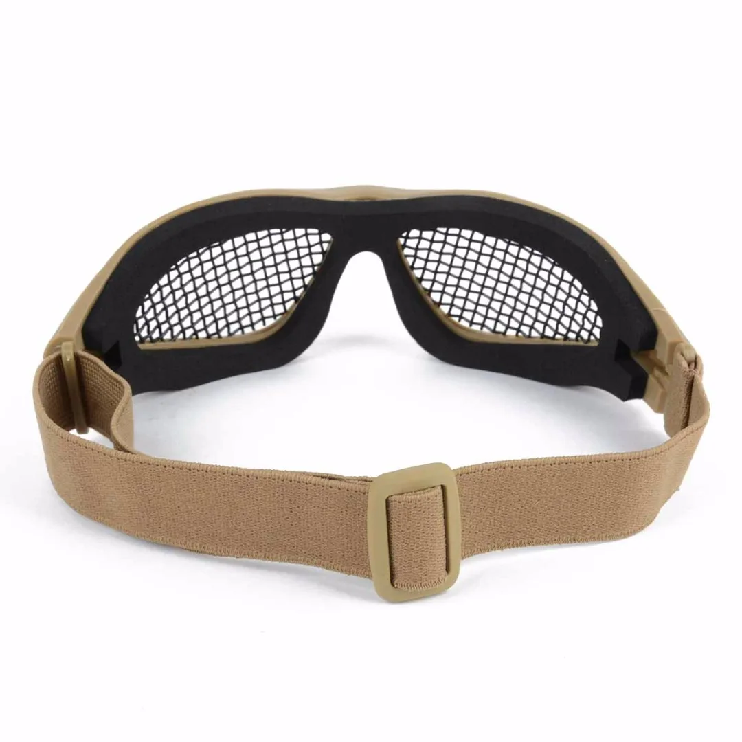 High Quality Hunting Tactical Paintball Goggles Eyewear Steel Wire Mesh Airsoft Net Glasses Shock Resistance Eye Game Protector