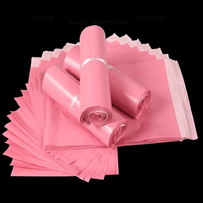 

50pcs Thick Light Pink Envelope Bag Self-seal Adhesive Courier Storage Bags Plastic Poly Mailer Postal Shipping Mailing Pack Bag