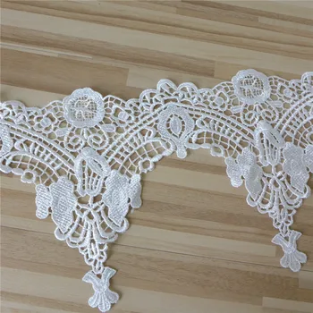 

3Yards Vintage White Wedding Bridal Embroidered Lace Edge Trim Ribbon Applique DIY Sewing Crafts 17.5cm wide