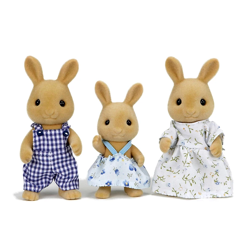 Sylvanian Families коричневый кролик Семья 3 шт. набор кукольный домик игрушки Фигурки девушка подарок новинка 5129