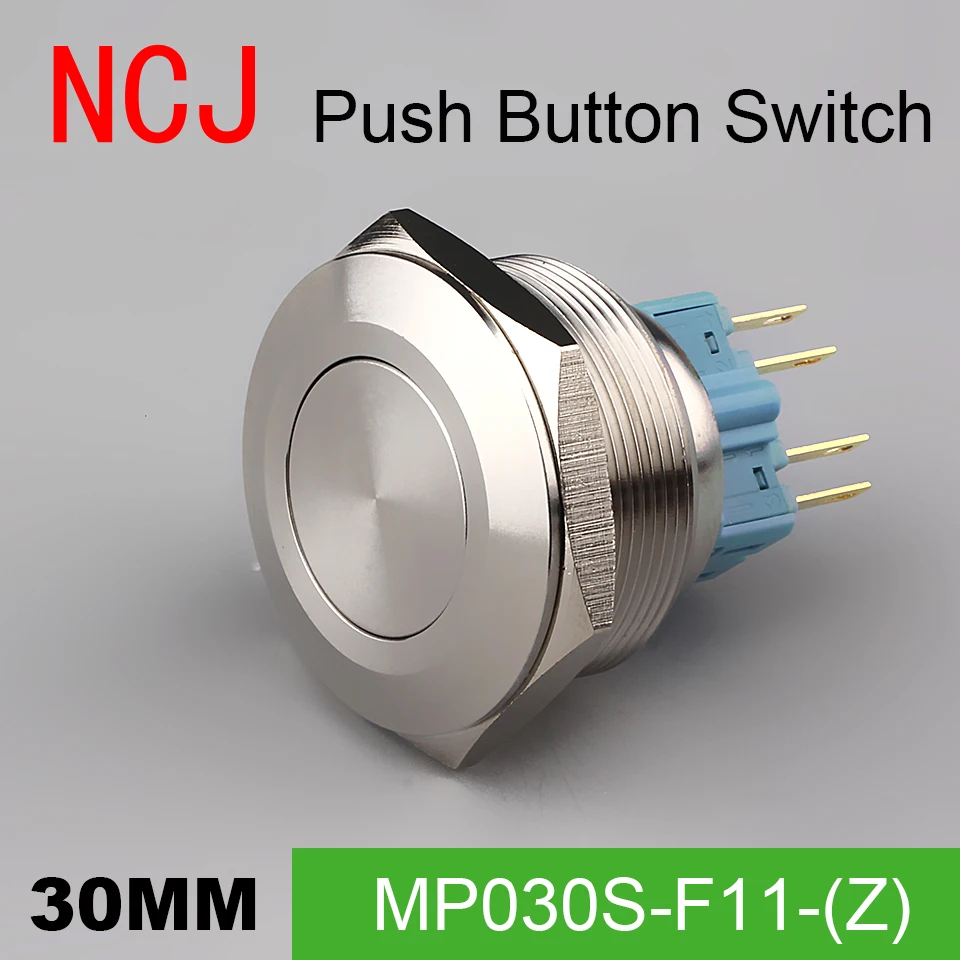 

NCJ 30mm Metal Push Button Switch IP67 Maintained Alternate Latching & self-reset Momentary Reset 5A